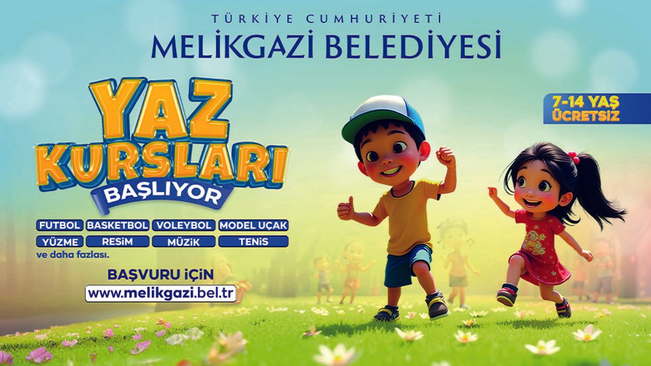 Melikgazi Yaz Kursları Başlıyor, Son Kayıt 27 Haziran