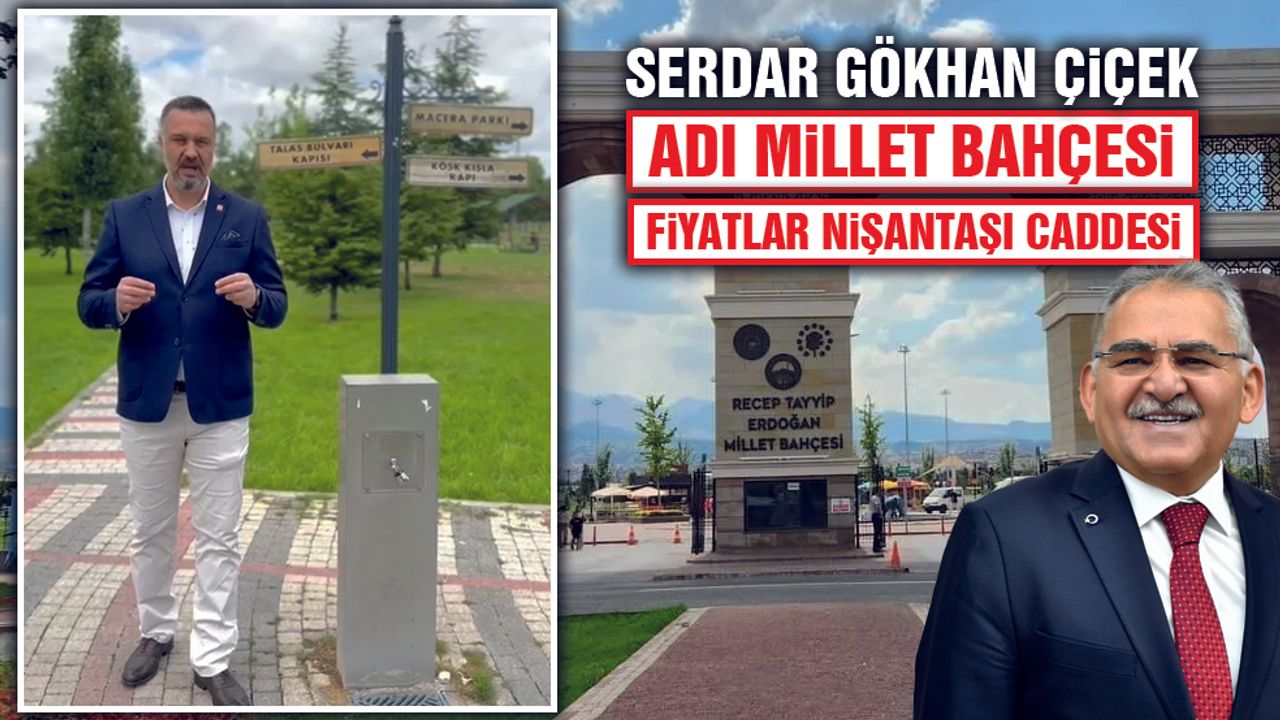 Serdar Gökhan Çiçek, Millet Bahçesi'nin Pahalılığını Eleştirdi