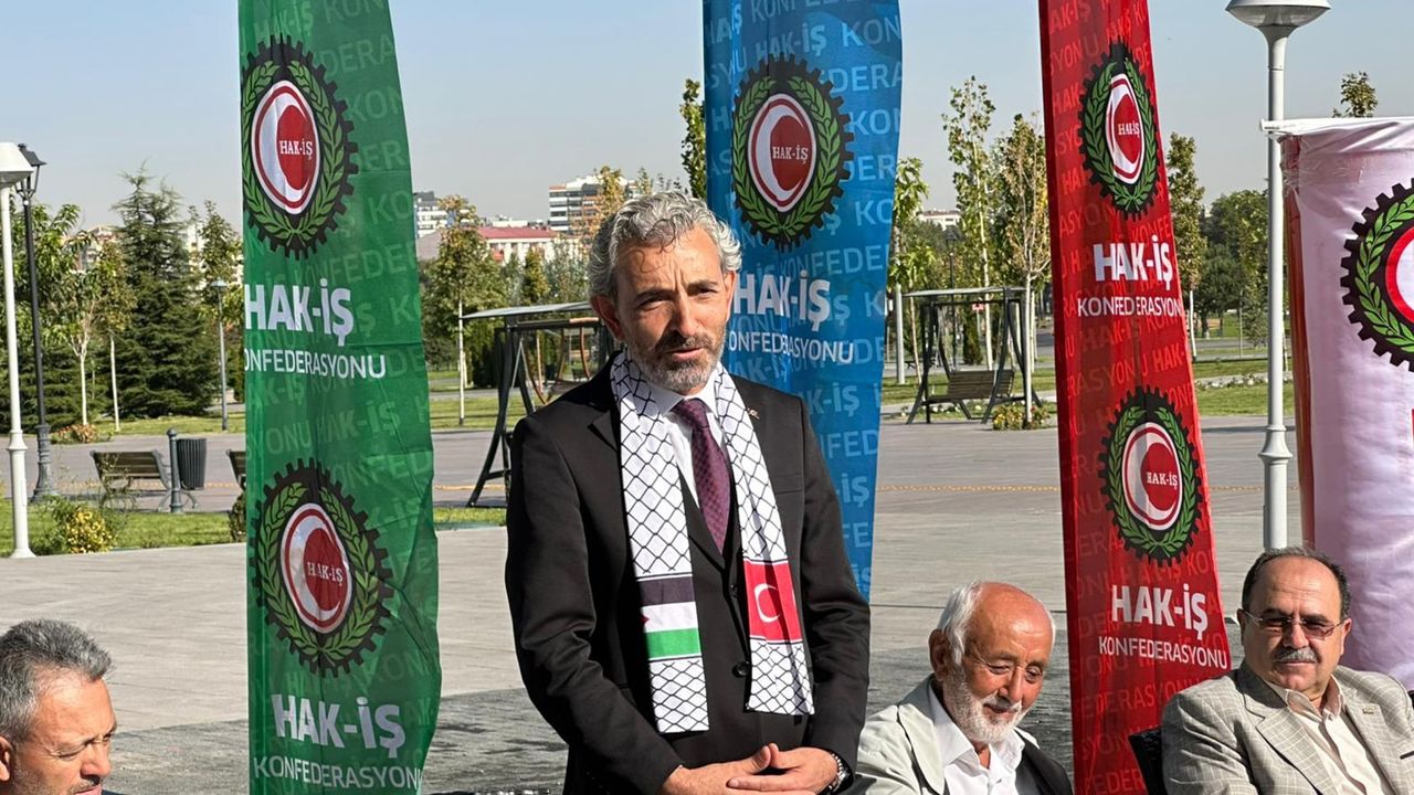 HAK-İŞ İl Başkanı Yavuz Navruz: “Kayseri’den Yükselen Ses Gazze’de Yankılanacak”