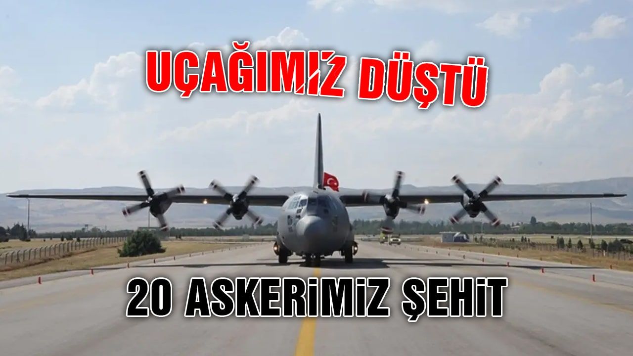 Kargo Uçağı Düştü, İçindeki 20 Askeri Personel Şehit Oldu