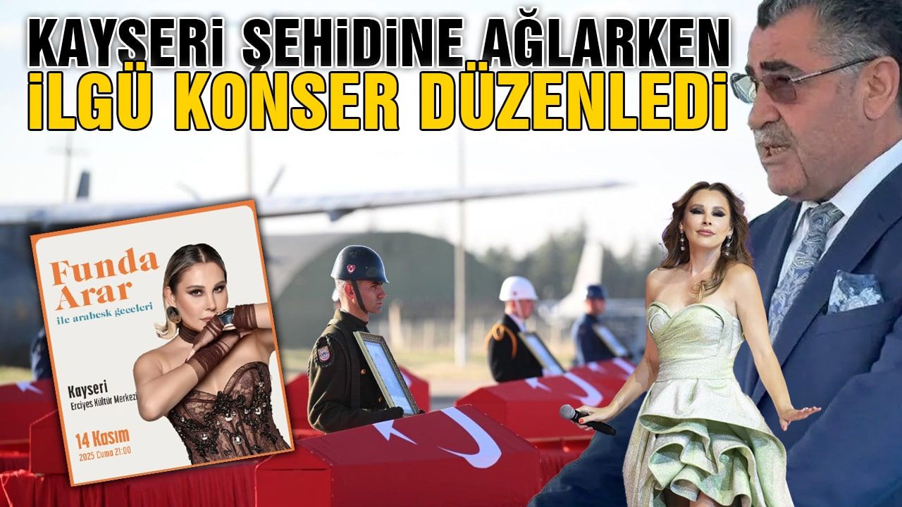 Kayseri Şehidine Ağlarken Mehmet İlgü, Funda Arar Konseri Verdi