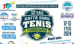 Kayseri'de 12 Yaş hafta sonu tenis turnuvası