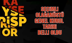 Kayserispor'da Seçimli Olağanüstü Genel Kurul Tarihi Belli Oldu