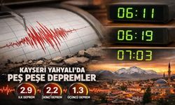 Yahyalı'da Arka Arkaya 3 Deprem