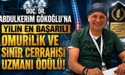 Abdulkerim Gökoğlu'na Yılın En Başarılı Omurilik Ve Sinir Cerrahisi Ödülü