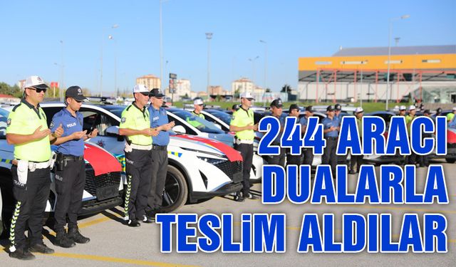 Kayseri Emniyet Müdürlüğü'ne 244 Araç Törenle Teslim Edildi