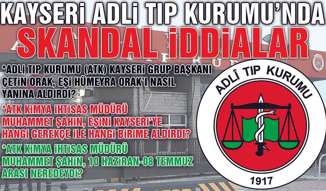 Adli Tıp Kurumu Kayseri'de Skandal İddialar