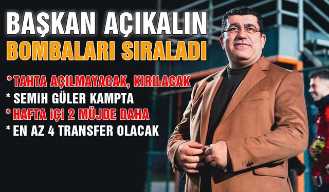 Kayserispor'da Başkan Açıkalın, Bombaları Sıraladı