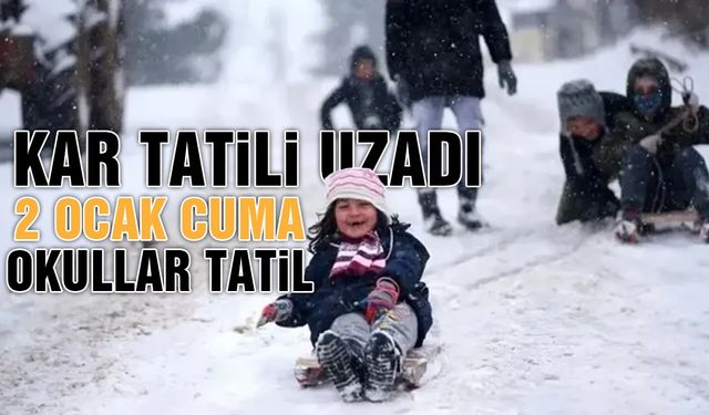 Kayseri'de Kar Tatili Uzadı (2 Ocak Cuma Tatil Edildi)