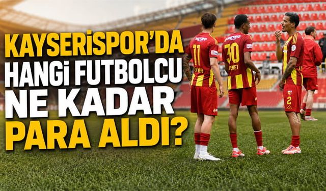 Kayserispor'da Futbolcuların Aldıkları Maaşlar Ortaya Çıktı