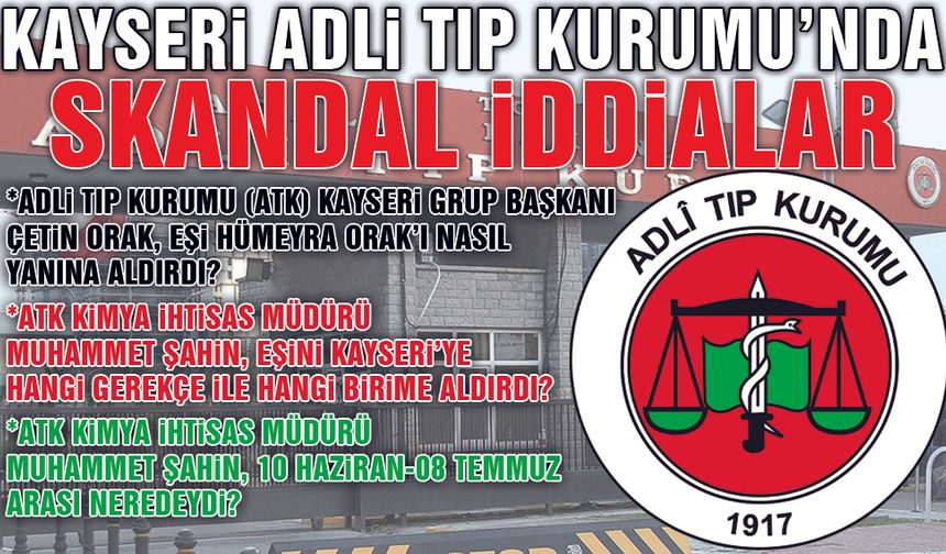 Adli Tıp Kurumu Kayseri'de Skandal İddialar