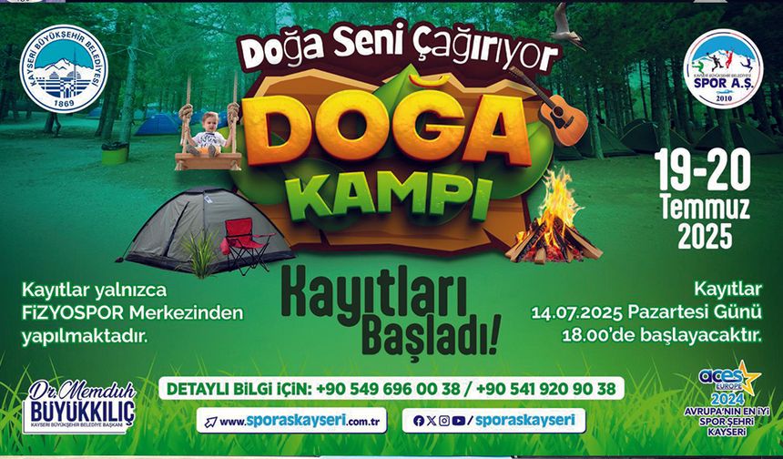 “Doğa Seni Çağırıyor” Kampı 19-20 Temmuz’da