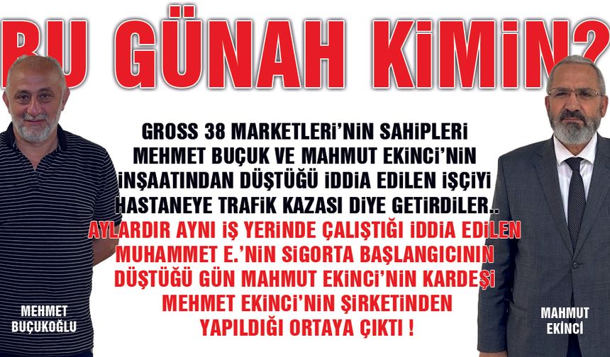 İnşaattan Düşen İşçiye, Trafik Kazası Süsü Vermeye Çalıştılar