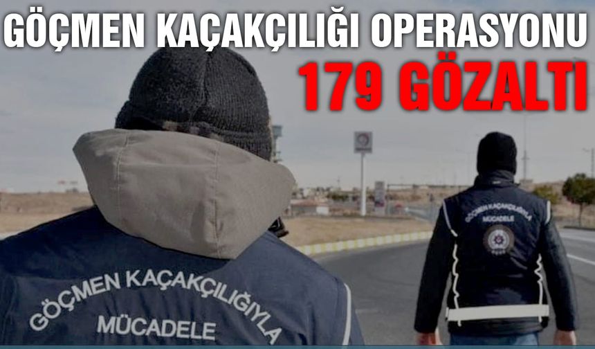 Kayseri'de Göçmen Kaçakçılarına Operasyon