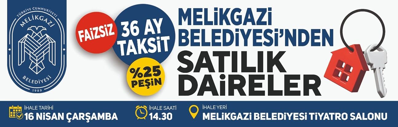 Melikgazi Belediyesi Çarşamba İlanı