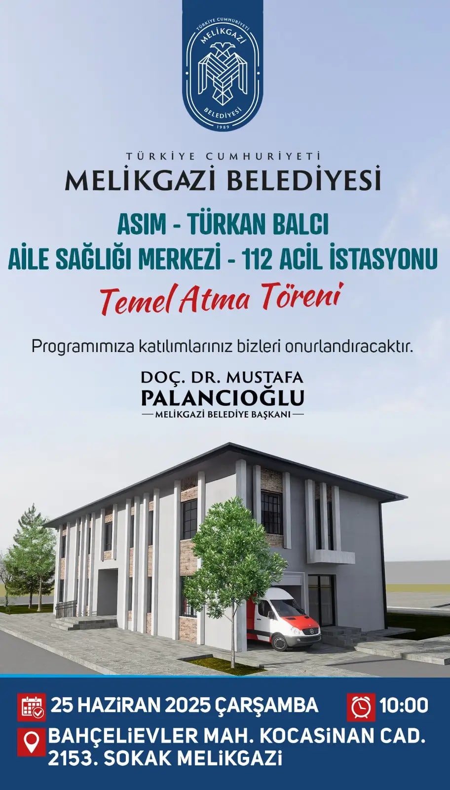 Melikgazi’de Yeni Sağlık Tesisinin Temeli Atılıyor 1 Min