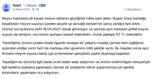 Meysu Meyve Suyu 1